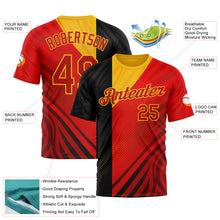 Загрузить изображение в средство просмотра галереи, Custom Red Black-Yellow 3D Pattern Design Germany Sport Wear Performance T-Shirt
