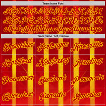 Загрузить изображение в средство просмотра галереи, Custom Red Yellow 3D Pattern Design Spain Stripe Sport Wear Performance T-Shirt
