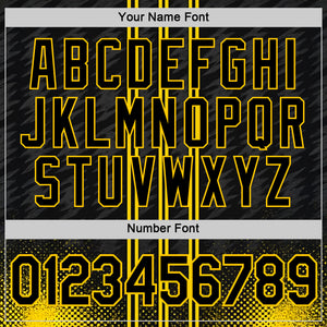 Custom Black Yellow 3D Pattern Design Germany Stripe Sport Wear Performance T-Shirt