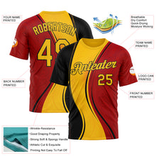 Загрузить изображение в средство просмотра галереи, Custom Red Yellow-White 3D Pattern Design Germany Sport Wear Performance T-Shirt

