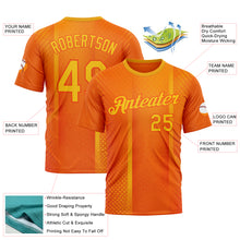 Загрузить изображение в средство просмотра галереи, Custom Orange Yellow 3D Pattern Design Gradient Sport Wear Performance T-Shirt
