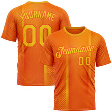 Загрузить изображение в средство просмотра галереи, Custom Orange Yellow 3D Pattern Design Gradient Sport Wear Performance T-Shirt
