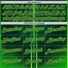 Загрузить изображение в средство просмотра галереи, Custom Green Neon Green 3D Pattern Design Gradient Stripe Sport Wear Performance T-Shirt
