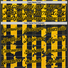 Загрузить изображение в средство просмотра галереи, Custom Yellow Black 3D Pattern Design Stripe Sport Wear Performance T-Shirt
