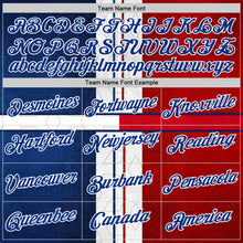 Load image into Gallery viewer, Custom Stitched White Royal Blue-Red 3D Pattern Design American Inspired Geometric Shape Sports Wear Pullover Sweatshirt Hoodie
