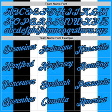 Load image into Gallery viewer, Custom Stitched White Powder Blue Black-Blue 3D Pattern Design Argentine Inspired Stripe Sports Wear Pullover Sweatshirt Hoodie
