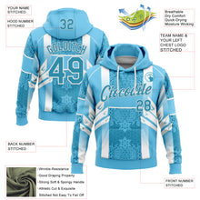 Load image into Gallery viewer, Custom Stitched Blue Panther Blue-White 3D Pattern Design Argentine Inspired Geometric Shape Sports Wear Pullover Sweatshirt Hoodie

