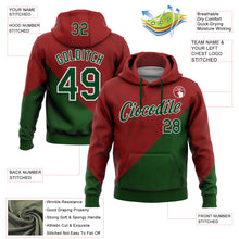 Загрузить изображение в средство просмотра галереи, Custom Stitched Red Green-White 3D Pattern Design Mexico Subtle Sports Wear Pullover Sweatshirt Hoodie
