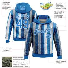 Load image into Gallery viewer, Custom Stitched Blue Powder Blue-White 3D Pattern Design Argentine Inspired Sun And Moon Sports Wear Pullover Sweatshirt Hoodie
