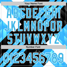 Load image into Gallery viewer, Custom Stitched Black Sky Blue Blue-White 3D Pattern Design Chelsea Argentine Inspired Geometric Shape Sports Wear Pullover Sweatshirt Hoodie
