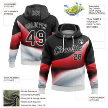 Load image into Gallery viewer, Custom Stitched Black Red-White 3D Pattern Design Germany Inspired Geometric Shape Sports Wear Pullover Sweatshirt Hoodie
