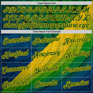 Custom Stitched Yellow Green 3D Pattern Design Brazil Inspired Tribal Sports Wear Pullover Sweatshirt Hoodie