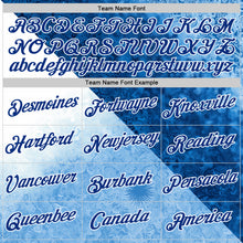 Load image into Gallery viewer, Custom Stitched Blue Royal-White 3D Pattern Design Argentine Inspired Geometric Floral Watercolor Sports Wear Pullover Sweatshirt Hoodie
