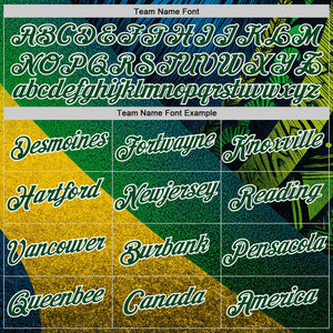 Custom Stitched Yellow Green-White 3D Pattern Design Brazil Inspired Tribal Sports Wear Pullover Sweatshirt Hoodie