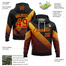 Load image into Gallery viewer, Custom Stitched Black Red-Yellow 3D Pattern Design Germany Inspired Geometric Tribal Sports Wear Pullover Sweatshirt Hoodie
