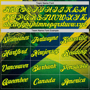 Custom Stitched Green Light Yellow-Blue 3D Pattern Design Brazil Inspired Geometric Tribal Sports Wear Pullover Sweatshirt Hoodie