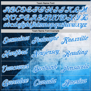 Custom Stitched Blue Powder Blue-White 3D Pattern Design Argentine Inspired Geometric Tribal Watercolor Sports Wear Pullover Sweatshirt Hoodie