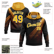 Load image into Gallery viewer, Custom Stitched Black Yellow-White 3D Pattern Design Germany Inspired Tribal Sports Wear Pullover Sweatshirt Hoodie
