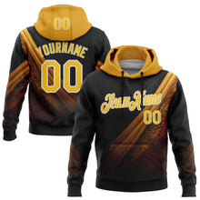 Load image into Gallery viewer, Custom Stitched Black Yellow-White 3D Pattern Design Germany Inspired Tribal Sports Wear Pullover Sweatshirt Hoodie
