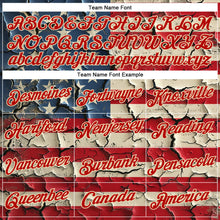Load image into Gallery viewer, Custom Stitched Red City Cream 3D American Flag Retro Distressed Grunge Sports Pullover Sweatshirt Hoodie
