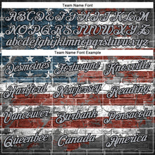 Charger l&#39;image dans la galerie, Custom Stitched Gray Red Blue-Black 3D American Flag Retro Distressed Grunge Sports Pullover Sweatshirt Hoodie

