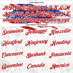Custom Stitched White Royal-Red 3D American Flag Retro Distressed Grunge Sports Pullover Sweatshirt Hoodie