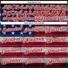 Load image into Gallery viewer, Custom Stitched Black Royal Red-White 3D American Flag Retro Distressed Grunge Sports Pullover Sweatshirt Hoodie
