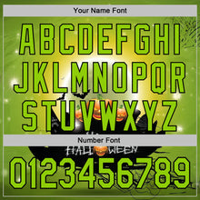 Load image into Gallery viewer, Custom Green Neon Green-Black 3D Halloween Pumpkin Spooky Sports Pullover Sweatshirt Hoodie
