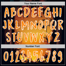 Load image into Gallery viewer, Custom Black Bay Orange Yellow-White 3D Halloween Pumpkin Spooky Sports Pullover Sweatshirt Hoodie

