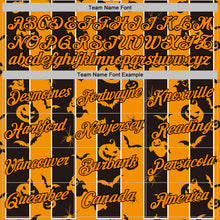 Load image into Gallery viewer, Custom Bay Orange Black 3D Halloween Pumpkin Spooky Stripe Sports Pullover Sweatshirt Hoodie
