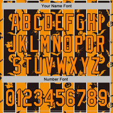Load image into Gallery viewer, Custom Bay Orange Black 3D Halloween Pumpkin Spooky Stripe Sports Pullover Sweatshirt Hoodie

