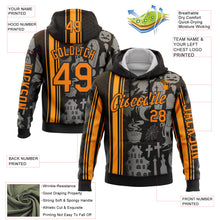 Load image into Gallery viewer, Custom Black Bay Orange-Orange 3D Halloween Pumpkin Spooky Stripe Sports Pullover Sweatshirt Hoodie
