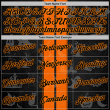 Load image into Gallery viewer, Custom Black Orange-Bay Orange 3D Halloween Pumpkin Spooky Stripe Sports Pullover Sweatshirt Hoodie
