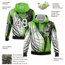 Load image into Gallery viewer, Custom Green White-Black 3D Halloween Spooky Sportswear Sports Pullover Sweatshirt Hoodie

