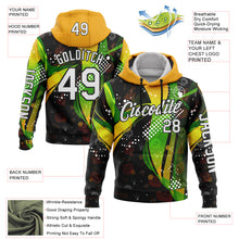Load image into Gallery viewer, Custom Black White Green-Yellow 3D Halloween Spooky Sportswear Sports Pullover Sweatshirt Hoodie
