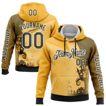 Load image into Gallery viewer, Custom Yellow Olive-White 3D Halloween Spooky Sportswear Sports Pullover Sweatshirt Hoodie
