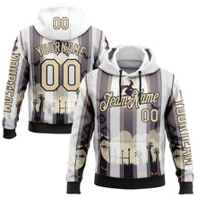 Load image into Gallery viewer, Custom White City Cream-Black 3D Halloween Spooky Sportswear Sports Pullover Sweatshirt Hoodie
