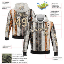 Load image into Gallery viewer, Custom White City Cream Black-Orange 3D Halloween Pumpkin Spooky Stripe Sports Pullover Sweatshirt Hoodie

