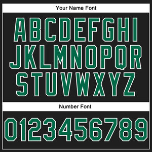 Custom Stitched Black Kelly Green-White 3D Pattern Design Abstract Brush Stroke Sports Pullover Sweatshirt Hoodie