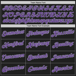Custom Stitched Black Purple-Gray 3D Pattern Design Abstract Brush Stroke Sports Pullover Sweatshirt Hoodie