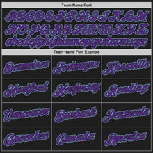 Load image into Gallery viewer, Custom Stitched Black Purple-Light Blue 3D Pattern Design Abstract Brush Stroke Sports Pullover Sweatshirt Hoodie
