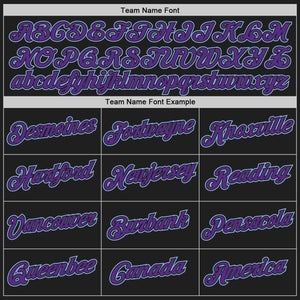 Custom Stitched Black Purple-Light Blue 3D Pattern Design Abstract Brush Stroke Sports Pullover Sweatshirt Hoodie
