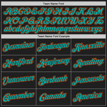 Load image into Gallery viewer, Custom Stitched Black Aqua-Orange 3D Pattern Design Abstract Brush Stroke Sports Pullover Sweatshirt Hoodie
