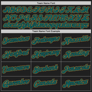 Custom Stitched Black Teal-Old Gold 3D Pattern Design Abstract Brush Stroke Sports Pullover Sweatshirt Hoodie