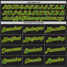 Load image into Gallery viewer, Custom Stitched Black Kelly Green-Gold 3D Pattern Design Abstract Brush Stroke Sports Pullover Sweatshirt Hoodie
