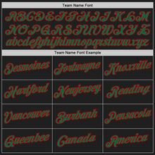 Load image into Gallery viewer, Custom Stitched Black Kelly Green-Red 3D Pattern Design Abstract Brush Stroke Sports Pullover Sweatshirt Hoodie
