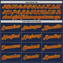 Load image into Gallery viewer, Custom Stitched Navy Crimson-Gold 3D Pattern Design Abstract Brush Stroke Sports Pullover Sweatshirt Hoodie
