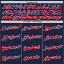 Загрузить изображение в средство просмотра галереи, Custom Stitched Navy Red-Light Blue 3D Pattern Design Abstract Brush Stroke Sports Pullover Sweatshirt Hoodie
