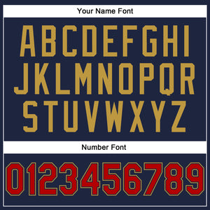 Custom Stitched Navy Red-Old Gold 3D Pattern Design Abstract Brush Stroke Sports Pullover Sweatshirt Hoodie