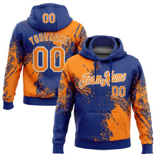 Charger l&#39;image dans la galerie, Custom Stitched Royal Bay Orange-White 3D Pattern Design Abstract Brush Stroke Sports Pullover Sweatshirt Hoodie
